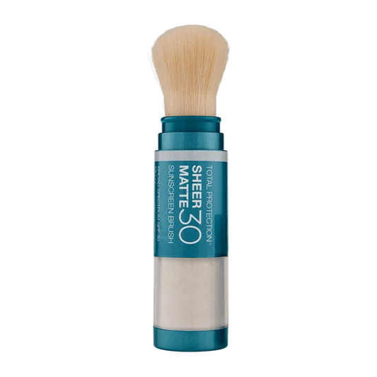 COLORESCIENCE – PROTECTOR SOLAR EN POLVO CON BROCHA, ACABADO MATE FPS 30