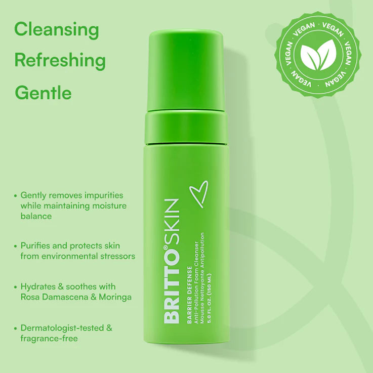 BRITTO SKIN LIMPIADOR EN ESPUMA ANTICONTAMINACIÓN 5 OZ  VEGAN 100%