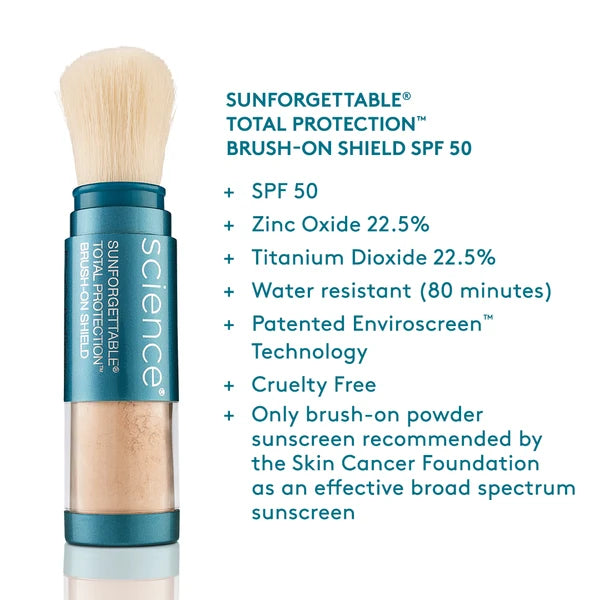 COLORESCIENCE – PROTECTOR SOLAR EN POLVO CON BROCHA FPS 50 0.21 OZ