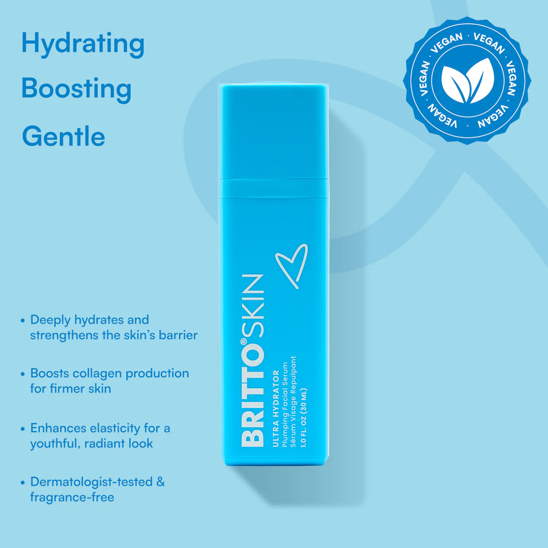 BRITTO SKIN SUERO FACIAL VOLUMINIZADOR - ULTRAHIDRATACIÓN Y REAFIRMACIÓN DE LA PIEL 1 OZ  VEGAN 100%